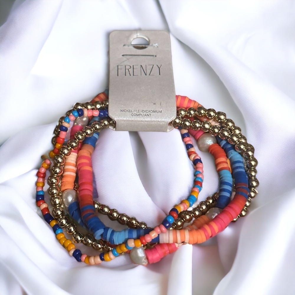 Frenzy multicolor stretch bracelets